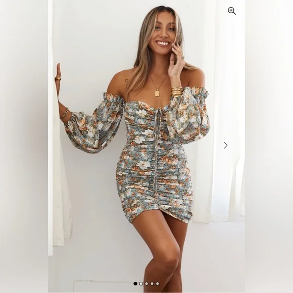 HELLO MOLLY RT: $85 BASQUE COUNTRY DRESS SAGE size XS - Picture 2 of 12